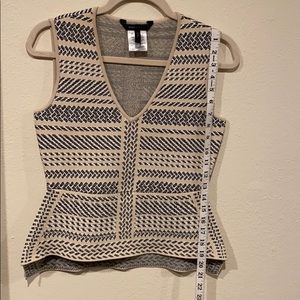 BCBGMAXAZRIA stretch knit peplum sweater sz S
